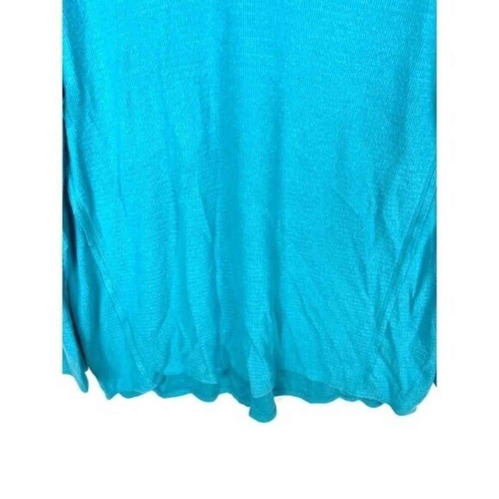 Wildfox Turquoise V‎ Neck Raglan Sleeve Thermal Top Women's Size L - Picture 3 of 8